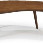 Mid Century Modern Abstract Shaped Coffee Table/Solid Wood/ Finish