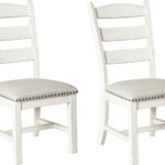 Vintage Farmhouse Cushioned Dining Chair, 2 Count, Whitewash