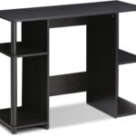 Computer Study Desk,Open Storage, Espresso