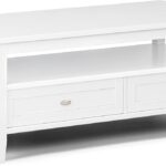 SOLID WOOD 48 inch Wide Rectangle Coffee Table in White, for the Living Room and Family Room