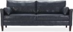 78 Inch Faux Leather Sofa Comfy Couch with Padded Cushions for Living Room