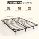 Floating Bed Frame with Smart LED Lights, Full Size Platform Bed Frame, Soft Padded Edges, Sturdy Metal Frame, No Box Spring Needed, Noise-Free, Easy Assembly, Dark Brown - Image 2