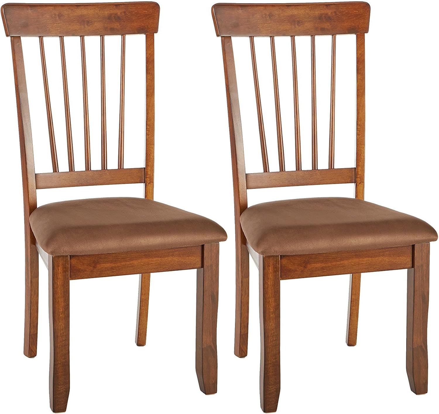 71KFL0bw87L._AC_SL1500_.jpg 18" Rustic Dining Chair with Cushions, 2 Count, Brown - Image 1