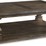 Coffee Table with Weathered Gray Finish, Gray