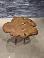 Rustic Live Edge Round Coffee Table Dining Table Corner Table Hallway Table Office Table Counter Table Center Table Side Table End Table Bedside Table (30" Inches Tall, 36 x 36 Inches) - Image 2