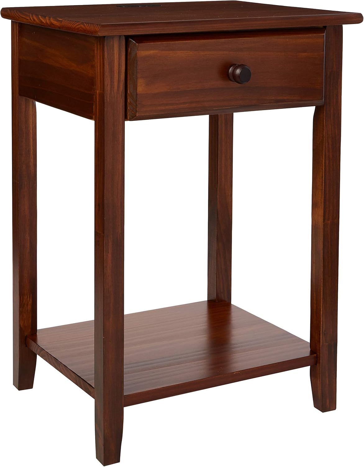 71jpPcsOSAL._AC_SL1500_.jpg 647-24 Nightstand with USB Ports, 24.5" H x 14.25" D x 17.5" W, Warm Brown - Image 1