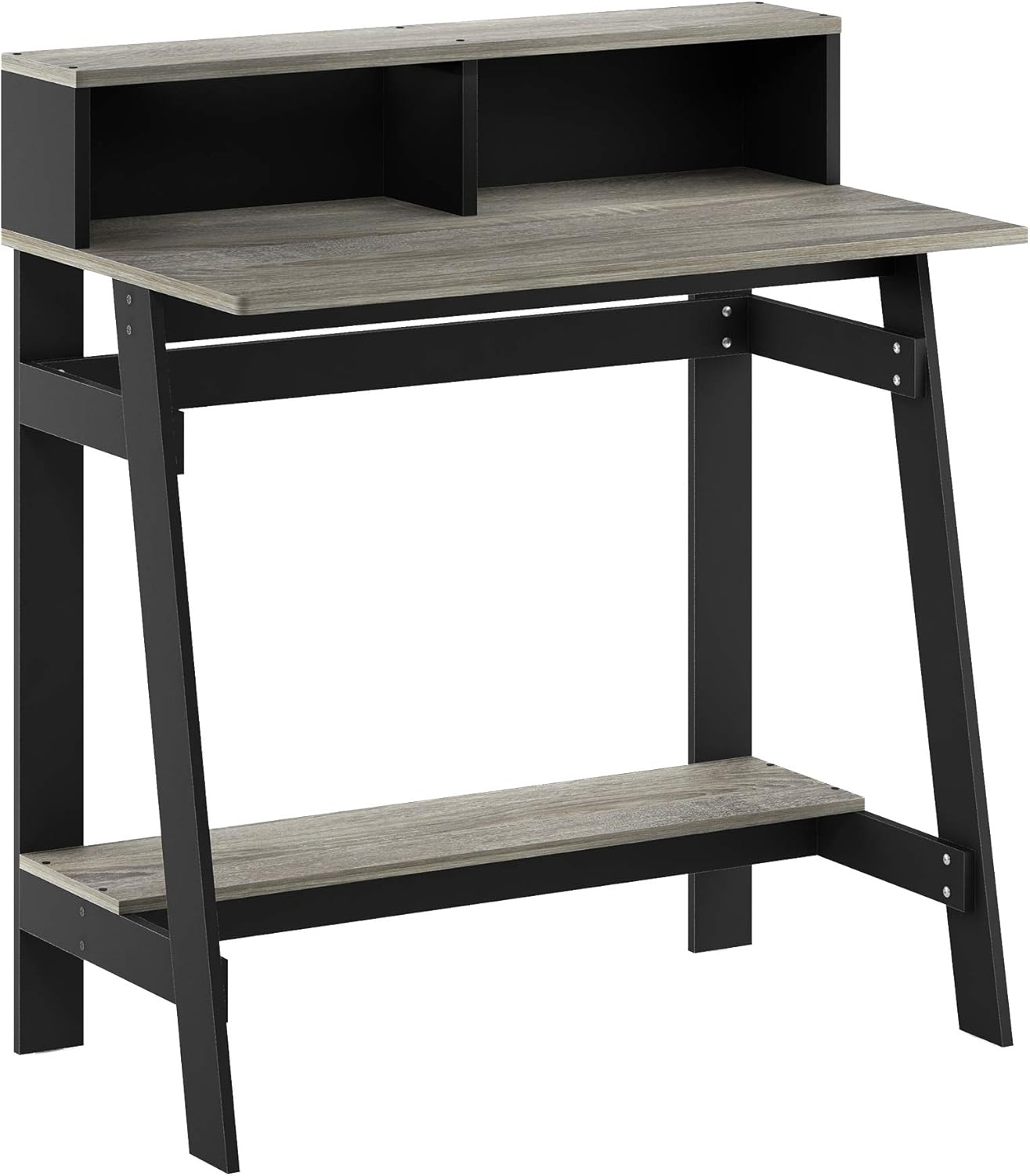 A Frame Computer Desk, Black/French Oak Grey