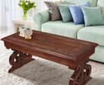 Coffee Table,Wood Coffee Tables for Living room,Living room Centre Table,Wooden Coffee Table Made from Mango wood,Rectangular Wooden coffee Table,Tea Table,Wood Accent Table- 40x18 Inch Burnt - Image 2